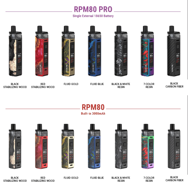 SMOK RPM80 & RPM80 Pro Pod Kits